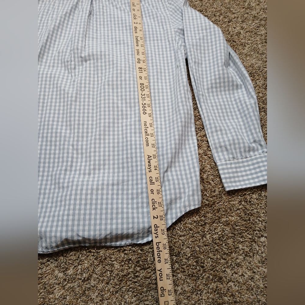 Vineyard Vines Blue And White Checkered Button Up Long Sleeve Shirt  Men's M - Picture 7 of 9